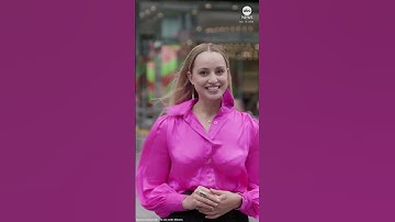 Bird flies into reporter