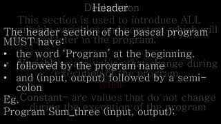 Introduction to Pascal Programming