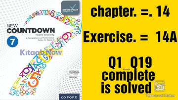 oxford new countdown book 7 third edition || chapter 14 || Exercise 14 A || Q1_Q19 solved