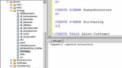 SQL 2008 Database Schemas (DBO)