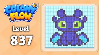 Colony Flow level 837 walkthrough solution gameplay 