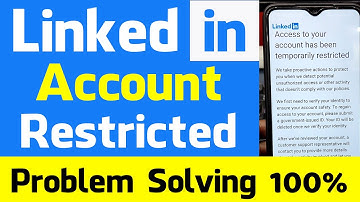 LinkedIn Account Restricted Verify Identity | Access to your account has been temporarily restricted