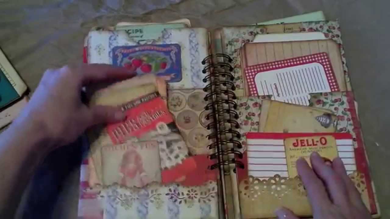 Vintage Recipe Book Album Demo and Tutorial - PART 1