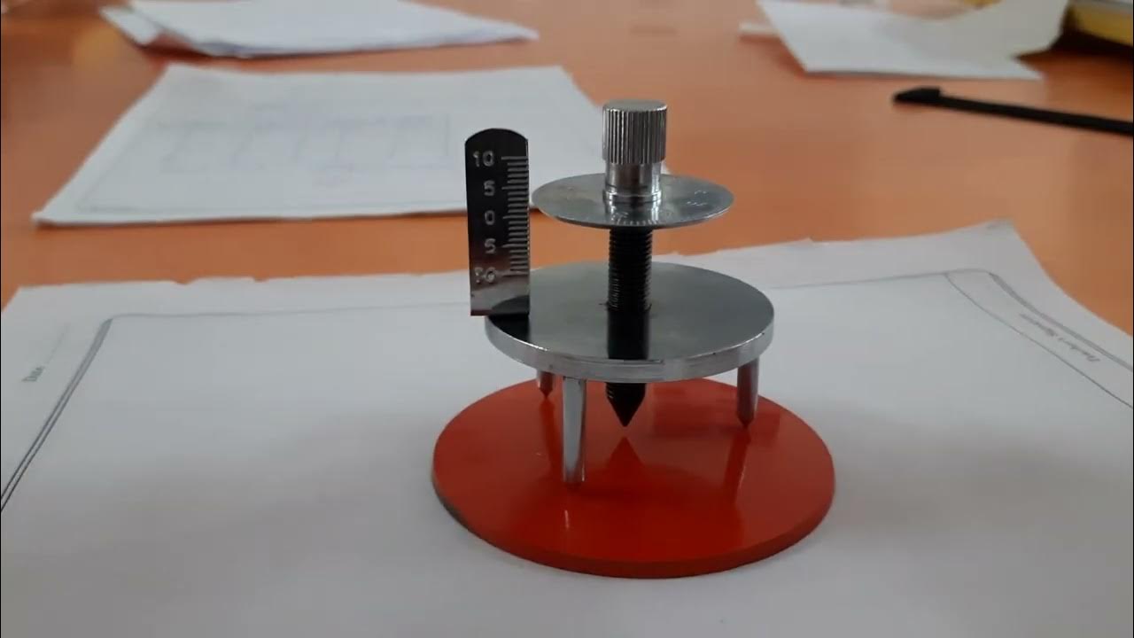 To measure radius of curved surface using spherometer Physics