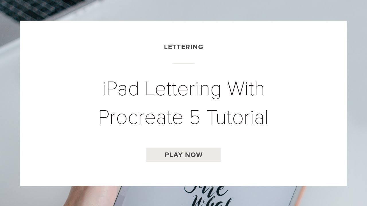 iPad Lettering With Procreate 5 Tutorial - YouTube