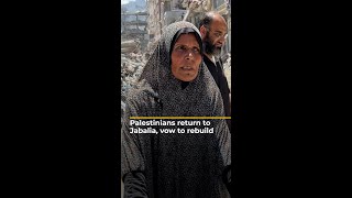 Palestinians vow to rebuild after Israeli destruction of Jabalia | AJ #shorts