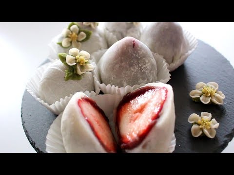 앙금플라워 딸기꽃 &amp;<strong>amp</strong>; 딸기찹쌀떡 strawberry flower <strong>piping</strong>  &amp;<strong>amp</strong>; Strawberry mochi