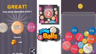 2048 Balls: Number Puzzle Part 1 full gameplay screenshot 2