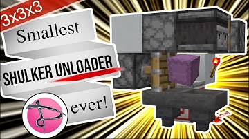 Tiny shulker box unloader! Simple, cheap, and compact. For Minecraft java 1.20!