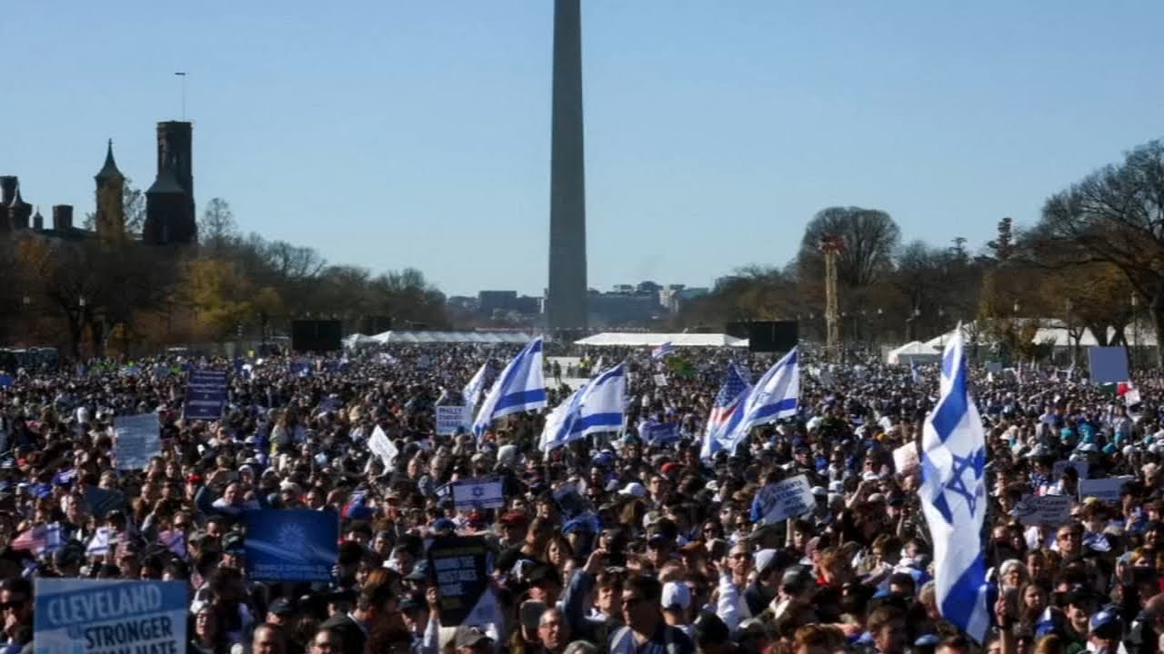 March for Israel draws thousands to Washington DC to demonstrate in ...