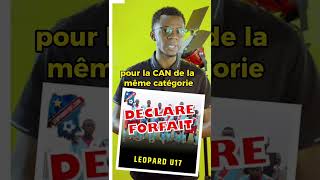 Les léopards de la RDC (U17) ne prendront plus part au tournoi de l’uniffac prévu au #cameroun.