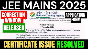 JEE Main 2025 Correction Window Opened | Edit Your Form Now |  How to Edit JEE Mains Application