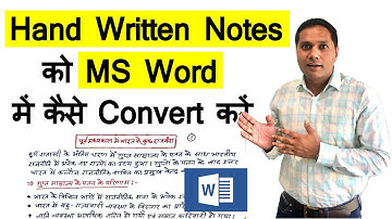 Convert Handwritten notes into MS Word Using Google Drive