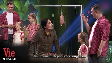 Cười mệt với màn mời chào mua thịt của Kim Tử Long với 3 bố con người nước ngoài cực đáng yêu