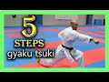 karate training at home (kumite) | the best 5 steps to play (gyaku tsuki) right way 🥋🥊🏠