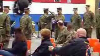Flag presentation to Cpl TobinMedeiros