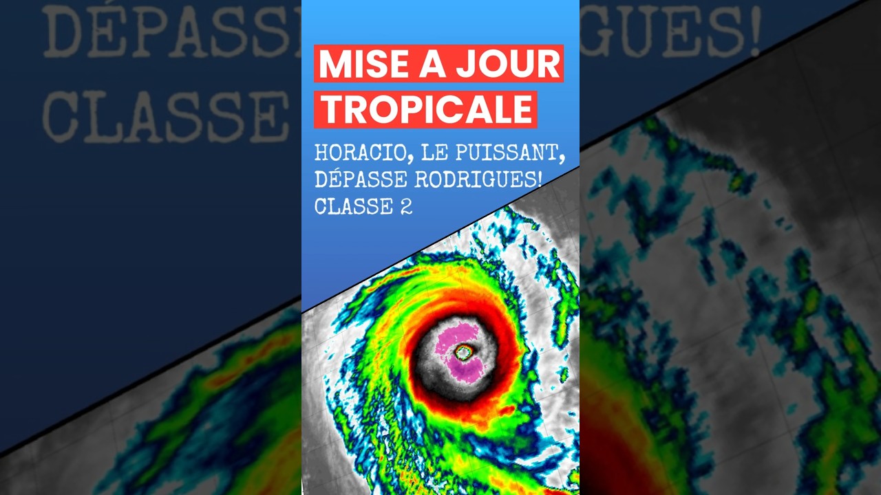 Cyclone très puissant passant par Rodrigues, classe 2 !