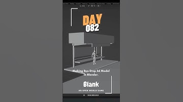 Day 082 .. Making Bus Stop 3d Model In Blender #blender #gamedesign