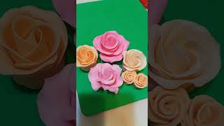 How to make fondant rose  without cutter /shorts fondant flowers