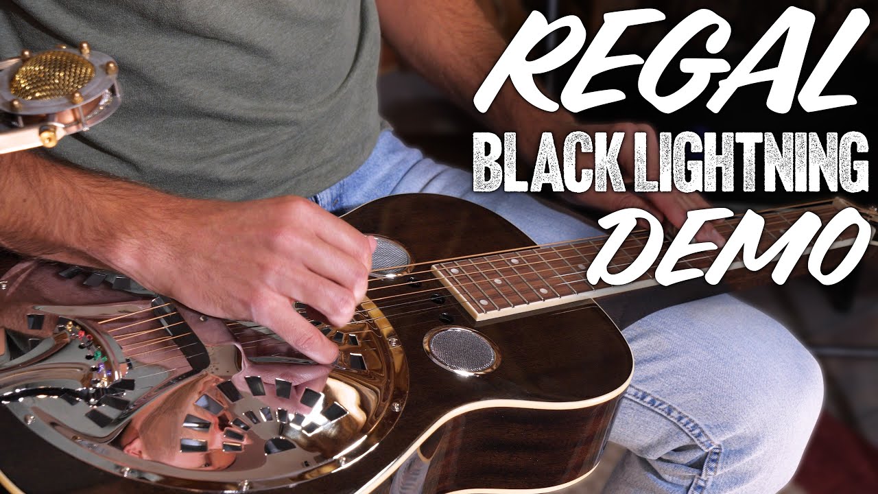 Regal RD-52 Artist Series Black Lightening Squareneck Resophonic