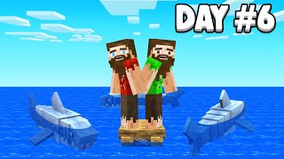 Playing MINECRAFT On ONE RAFT BLOCK!