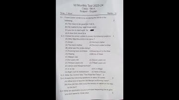 class 9th first monthly test 2023-24 #youtubeshorts #learn #studytube #upboard #exam #english