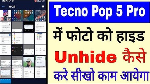 Tecno Pop 5 pro me photo/image hide Unhide kaise kare।how to hide Unhide photo in tecno pop 5 pro