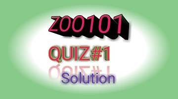 ZOO101||Quiz#1