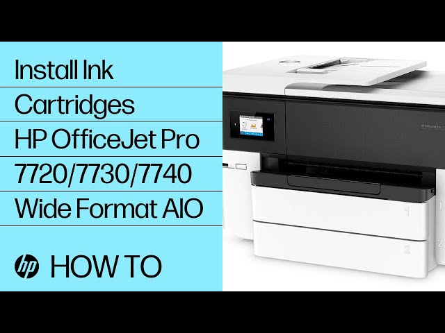 Installing Ink Cartridges  HP OfficeJet Pro 7720/7730/7740 Wide