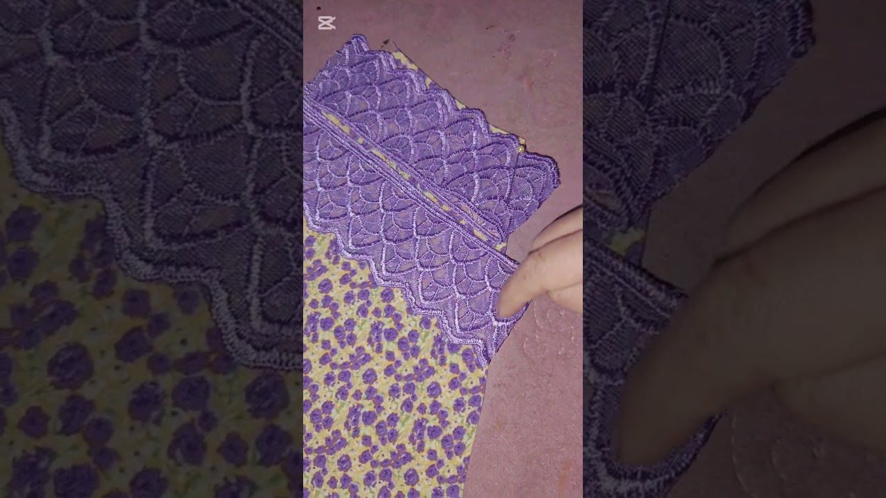 طريقة تعديل الدانتيل العدل إلى مسبع على شكل حفرة الصدر