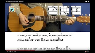 7.1 Marmor, Stein und Eisen bricht - Drafi Deutscher, mit Akkorden, Text, sehr leicht für Gitarre chords