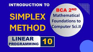Introduction to Simplex Method | Linear Programming | MDU BCA MFCS | BJ SCHOLARS |