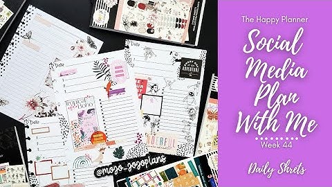 PWM | Daily Sheets | Social Media | Week 44 | The Happy Planner