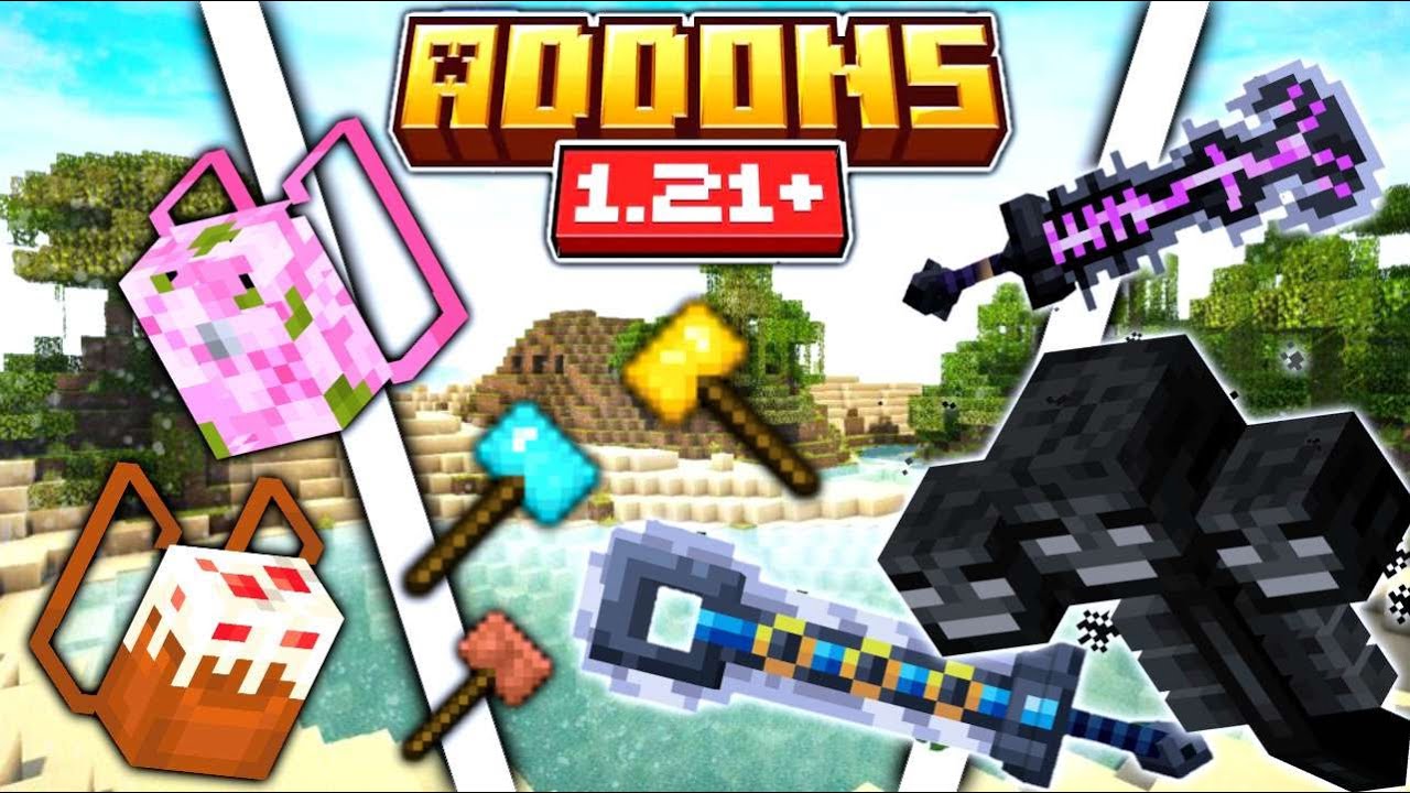 MEJORES ADDONS SURVIVAL PARA MINECRAFT BEDROCK 1.21 - YouTube