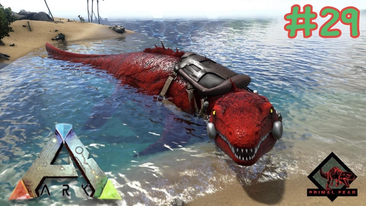 ARK Primal Fear EP.29 จับอัลฟาจับโมซาซอรัส (Alpha Mosasaurus) - YouTube