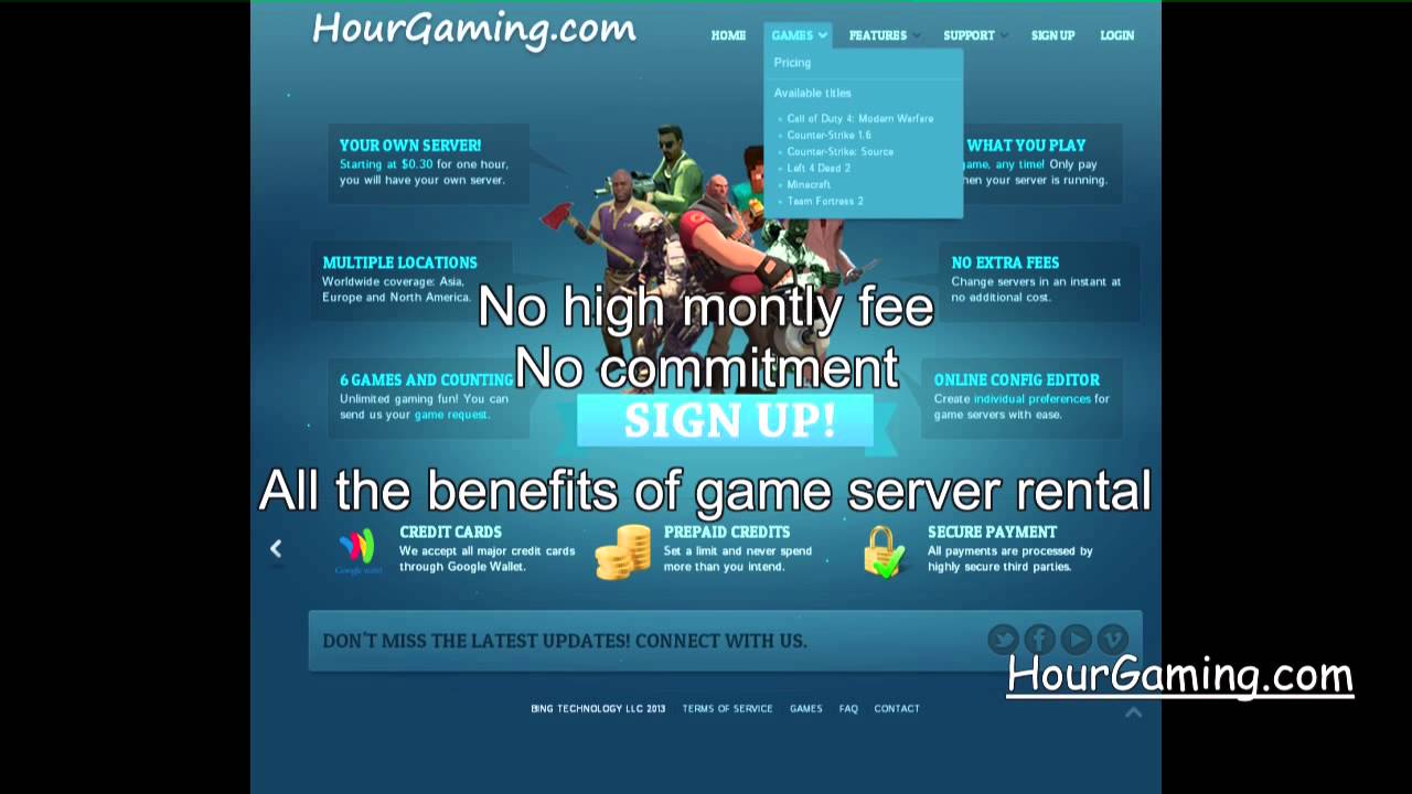 Rent a Gameserver today - HourGaming.com