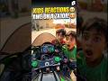 Bacchon ka reaction dekh ke sab ruk gaye 😭🏍️ ZX10r Reactions🥺🔥#zx10r #kidsreaction #shorts
