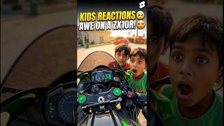 Bacchon ka reaction dekh ke sab ruk gaye 😭🏍️ ZX10r Reactions🥺🔥#zx10r #kidsreaction #shorts
