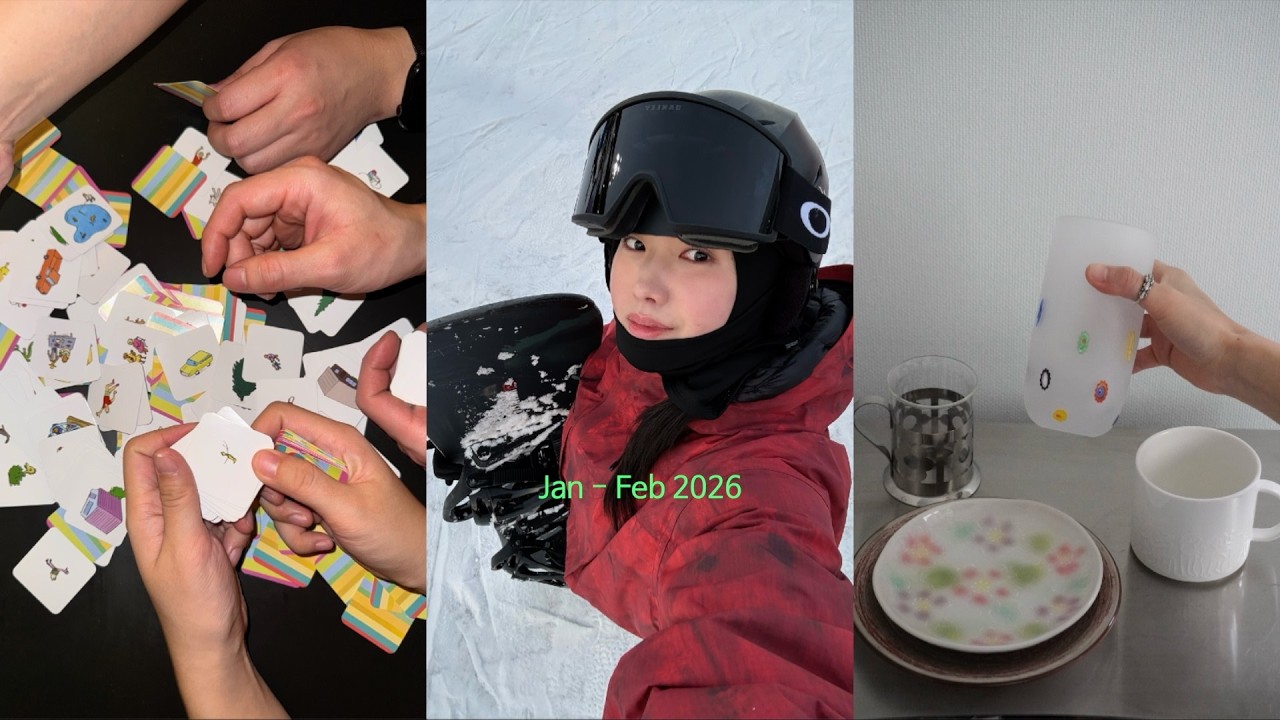 jan/feb winter vlog. 저의 요즘은요... 겨울딸기, 예쁜컵 그리고 스노우 보드🏂