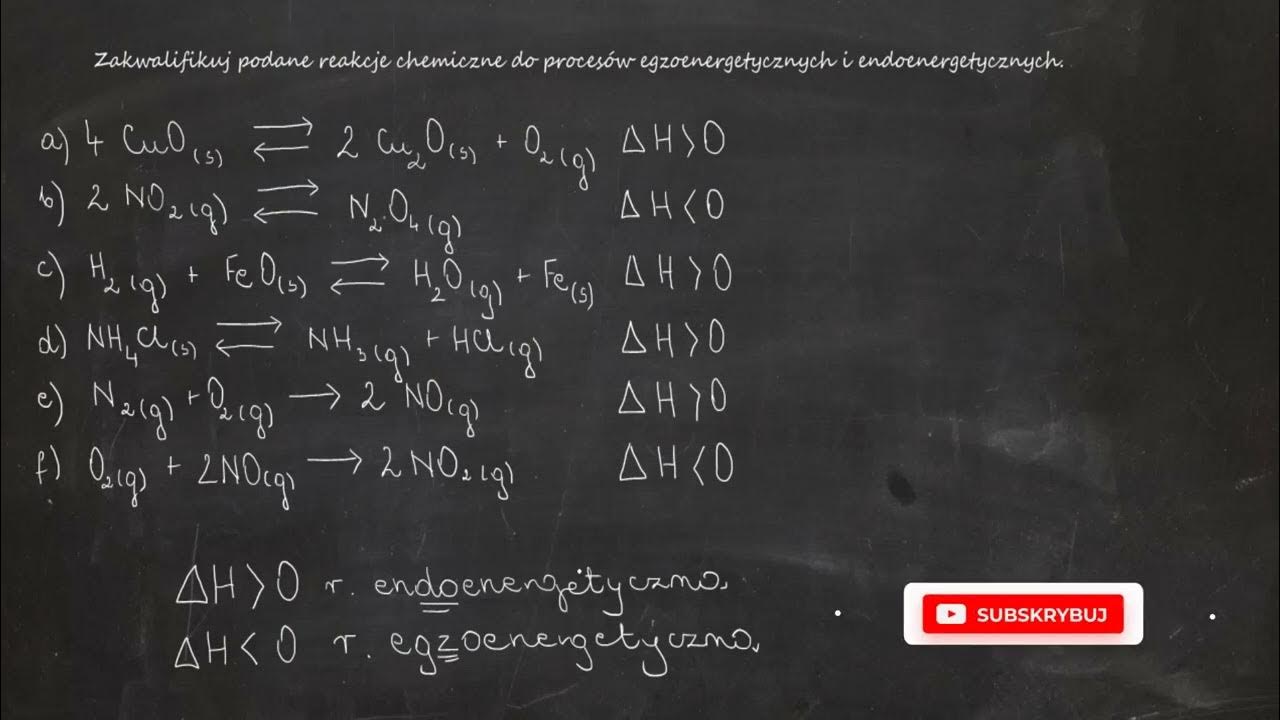 Podane Przemiany Aha Zakwalifikuj Do Zjawisk Fizycznych I Reakcji Chemicznych Zakwalifikuj podane reakcje chemiczne do procesów egzoenergetycznych i