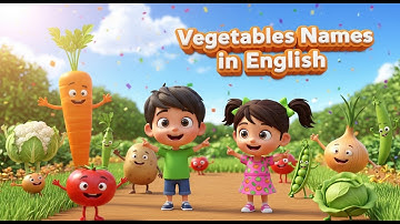 Vegetable Names in English for Kids | 3D Animated Song | Learn Carrot, Tomato, Potato & More
