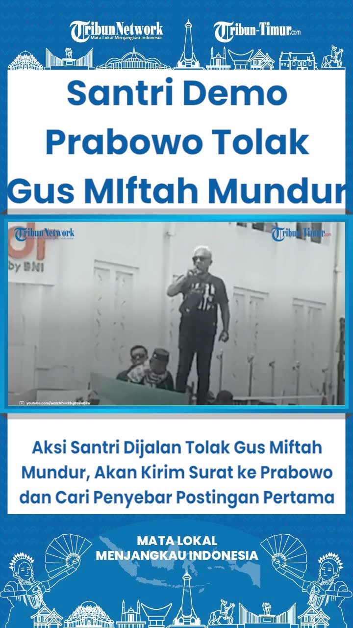 SHORT Aksi Santri Dijalan Tolak Gus Miftah Mundur, Akan Kirim Surat ke Prabowo