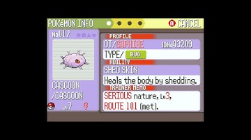 How to get Cascoon in Pokemon Ruby