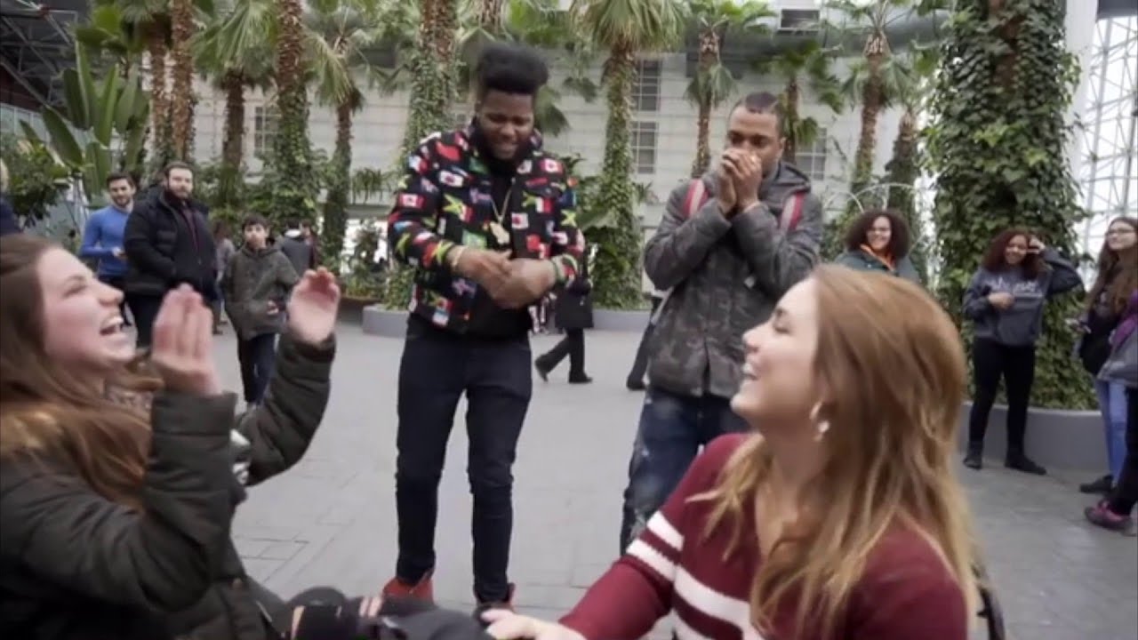 Freestyle Rapper Performs for Random Strangers || ViralHog - YouTube