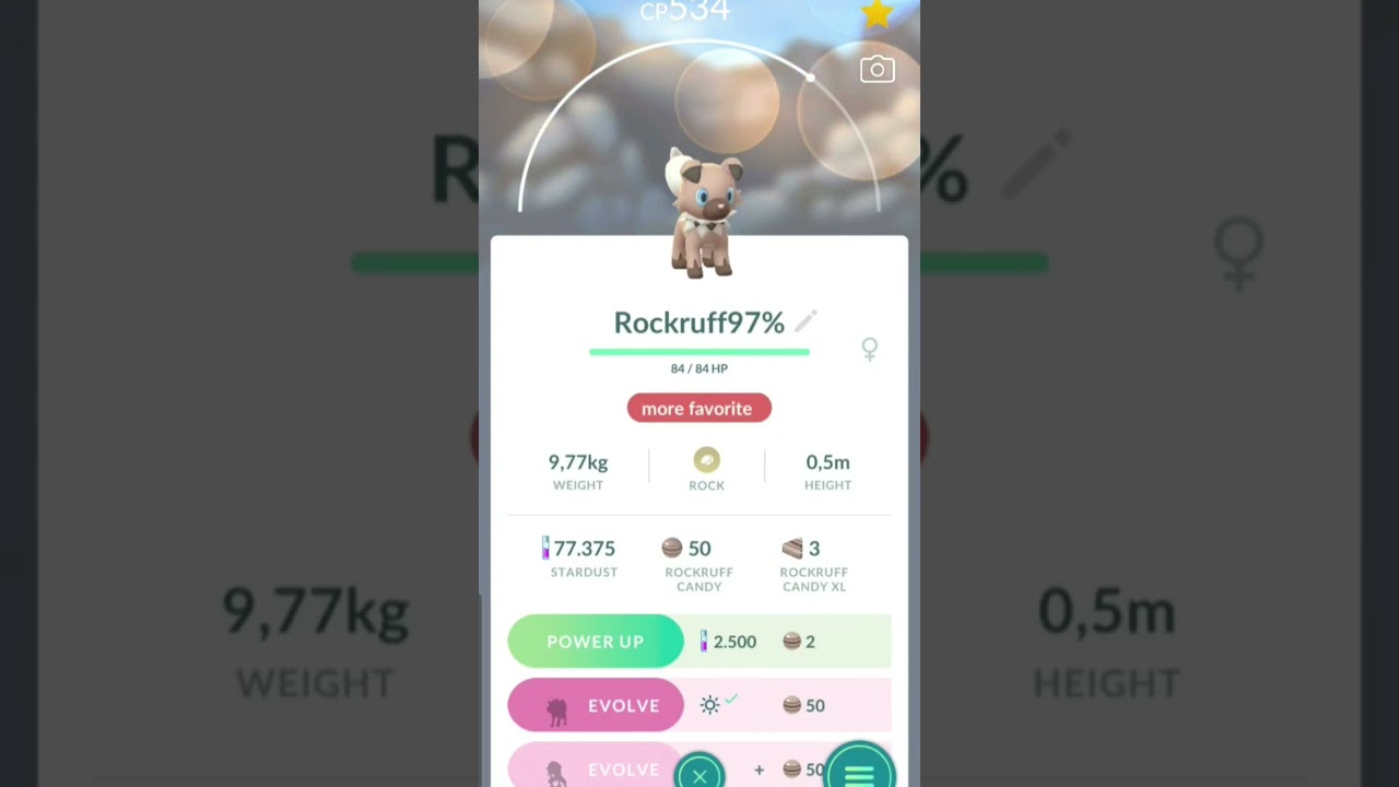 rockruff evolve | pokemon go