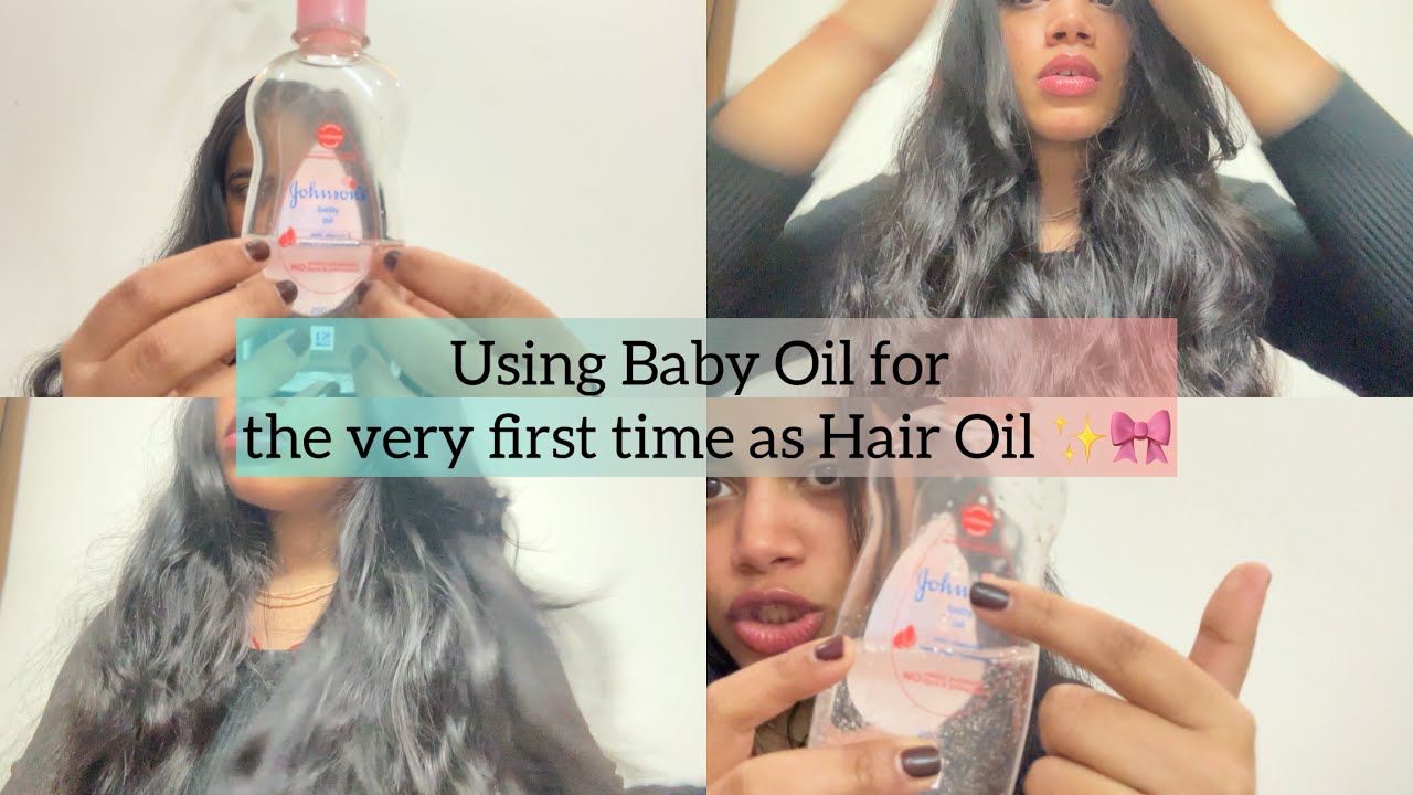 Using Baby Oil for the very First time as Hair Oil ✨🎀 || VanshikhaKoli || 