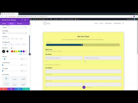 Gravity Forms Styler Divi Theme Module Overview