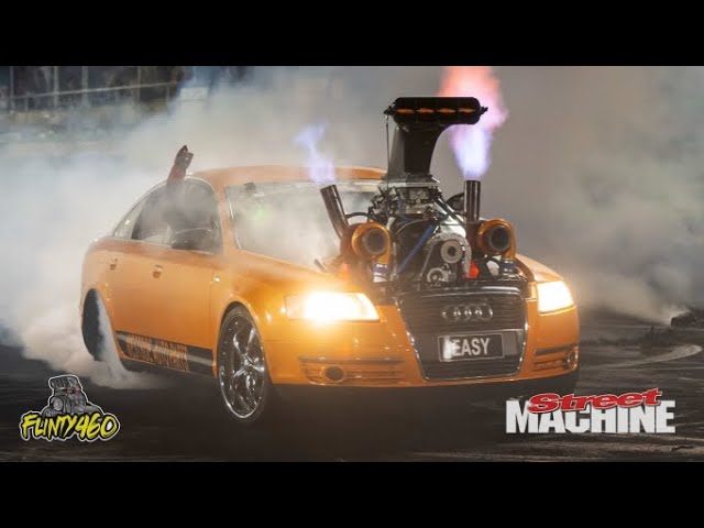 FIRE BREATHING TWIN TURBO & SUPERCHARGED AUDI BURNOUT AT