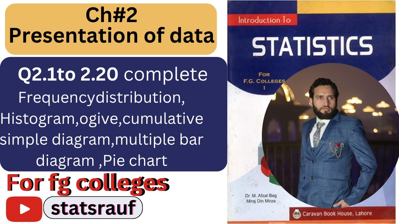 ch2 complete q2.1 to 2.20 presentation of data statistics for fg colleges part1 dr afzal beg book