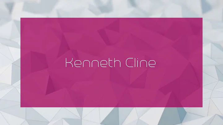 Kenneth Cline - appearance